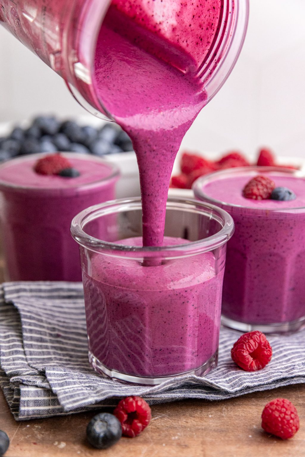 Blueberry Raspberry Smoothie - At Elizabeth's Table