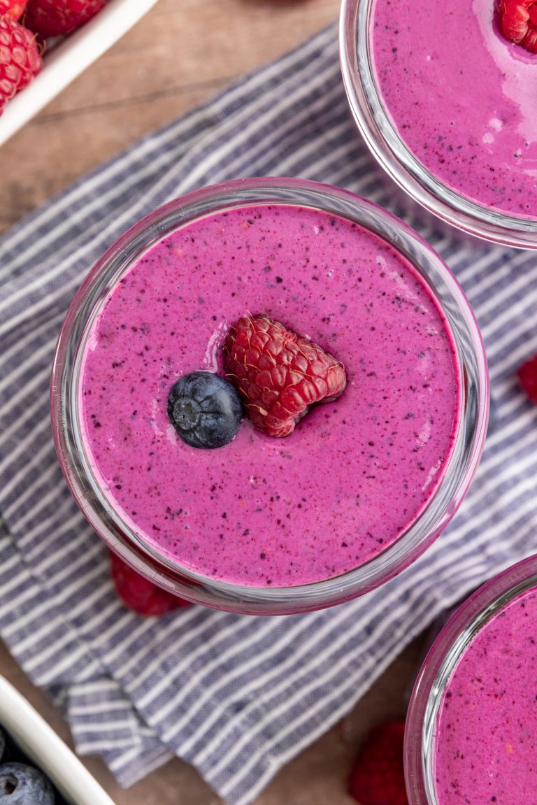 Blueberry Raspberry Smoothie - At Elizabeth's Table