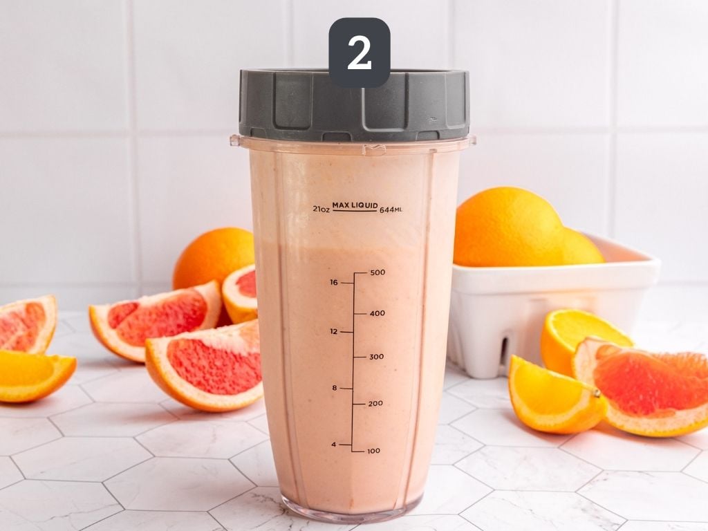 Citrus Smoothie Step 2 - blend until smooth.