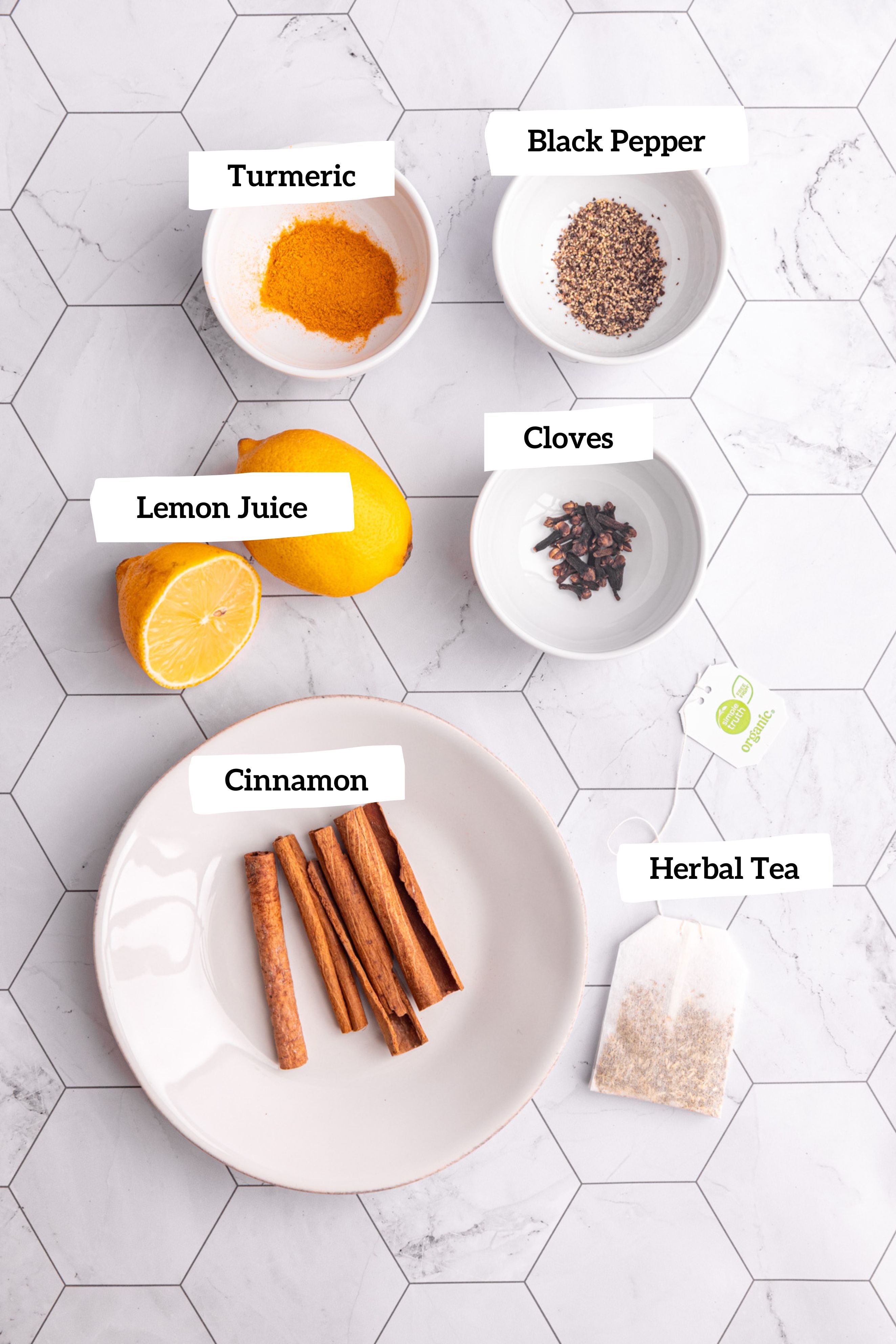 Lemon Ginger Tea add in ingredients.