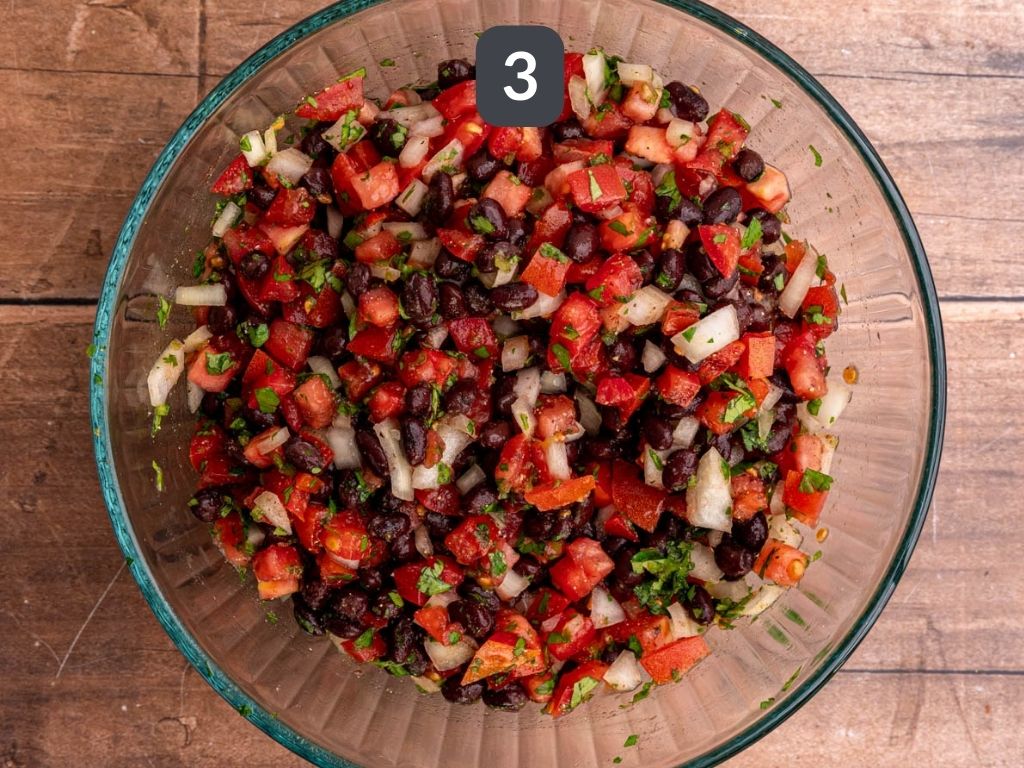 Vegan 7 Layer Dip step 3 - make the pico