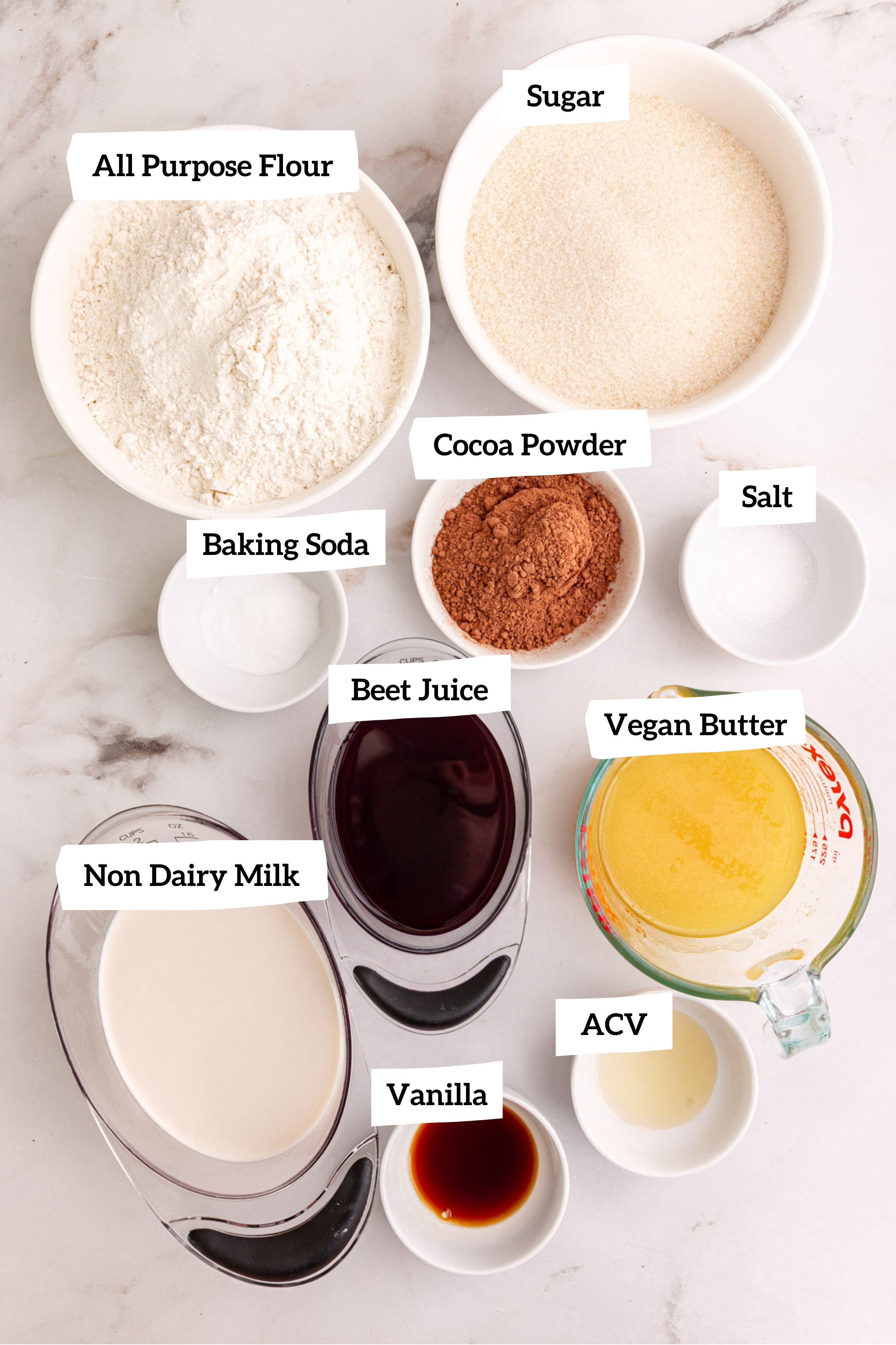 Vegan Red Velvet Cake Ingredients