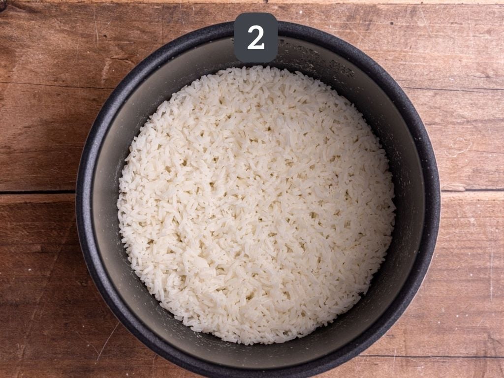 Vegan rice and bean enchiladas step 2 - cook the rice.