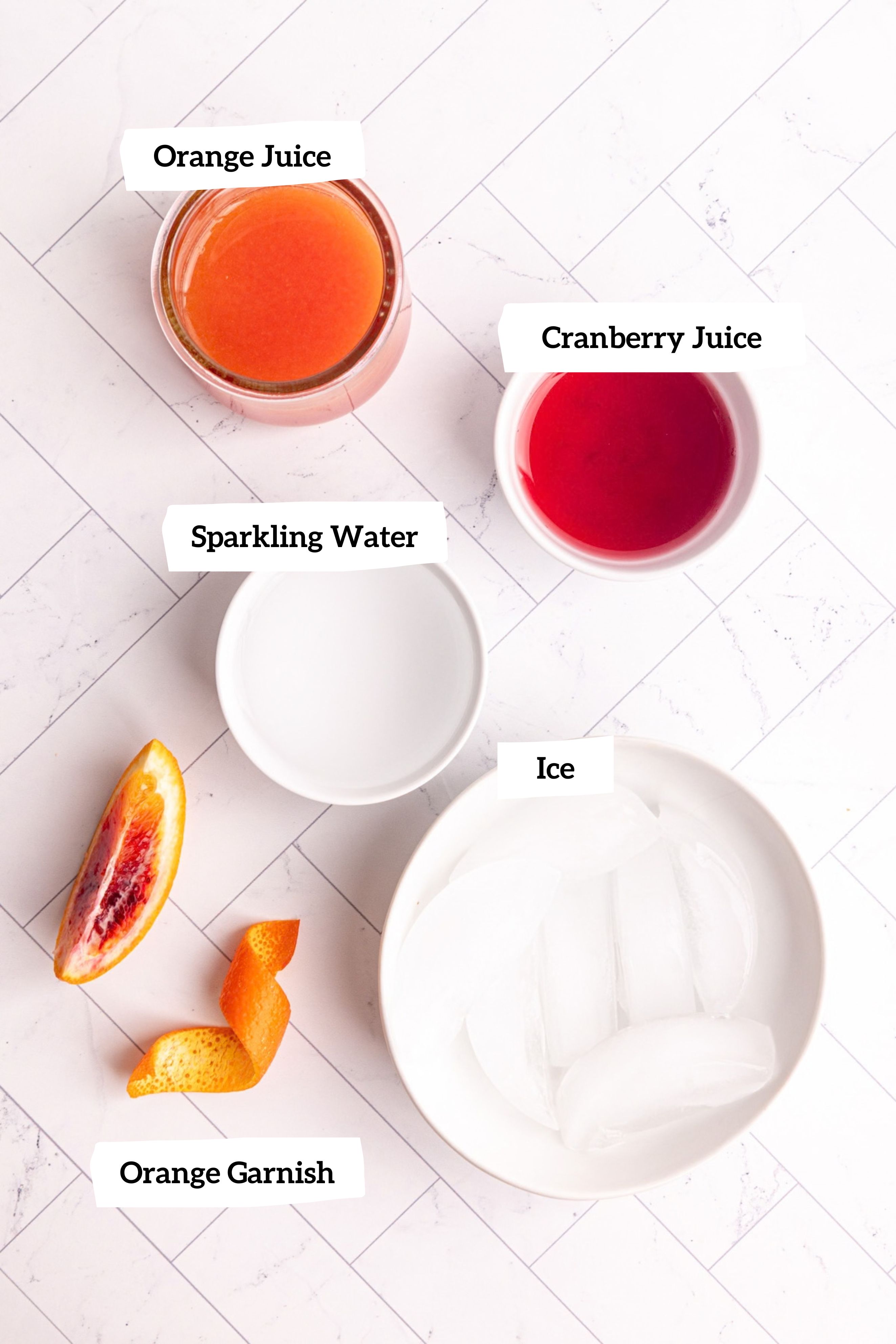 Aperol spritz mocktail ingredients