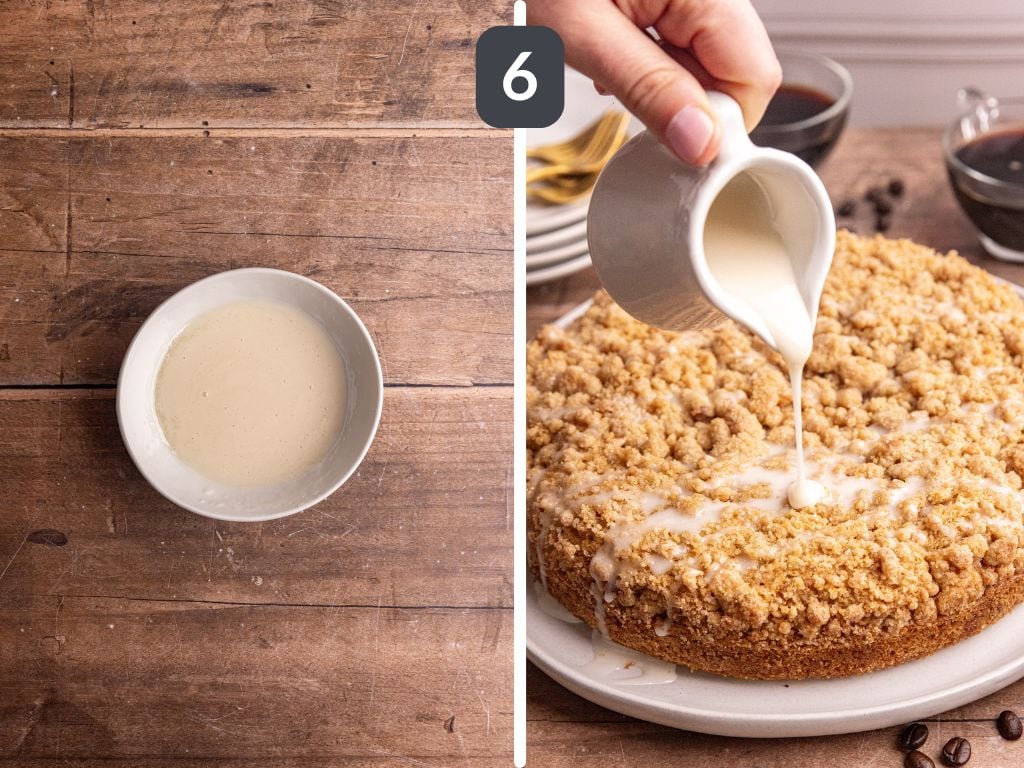 Vegan Cinnamon Streusel Coffee Cake Step 6 - make the glaze and drizzle