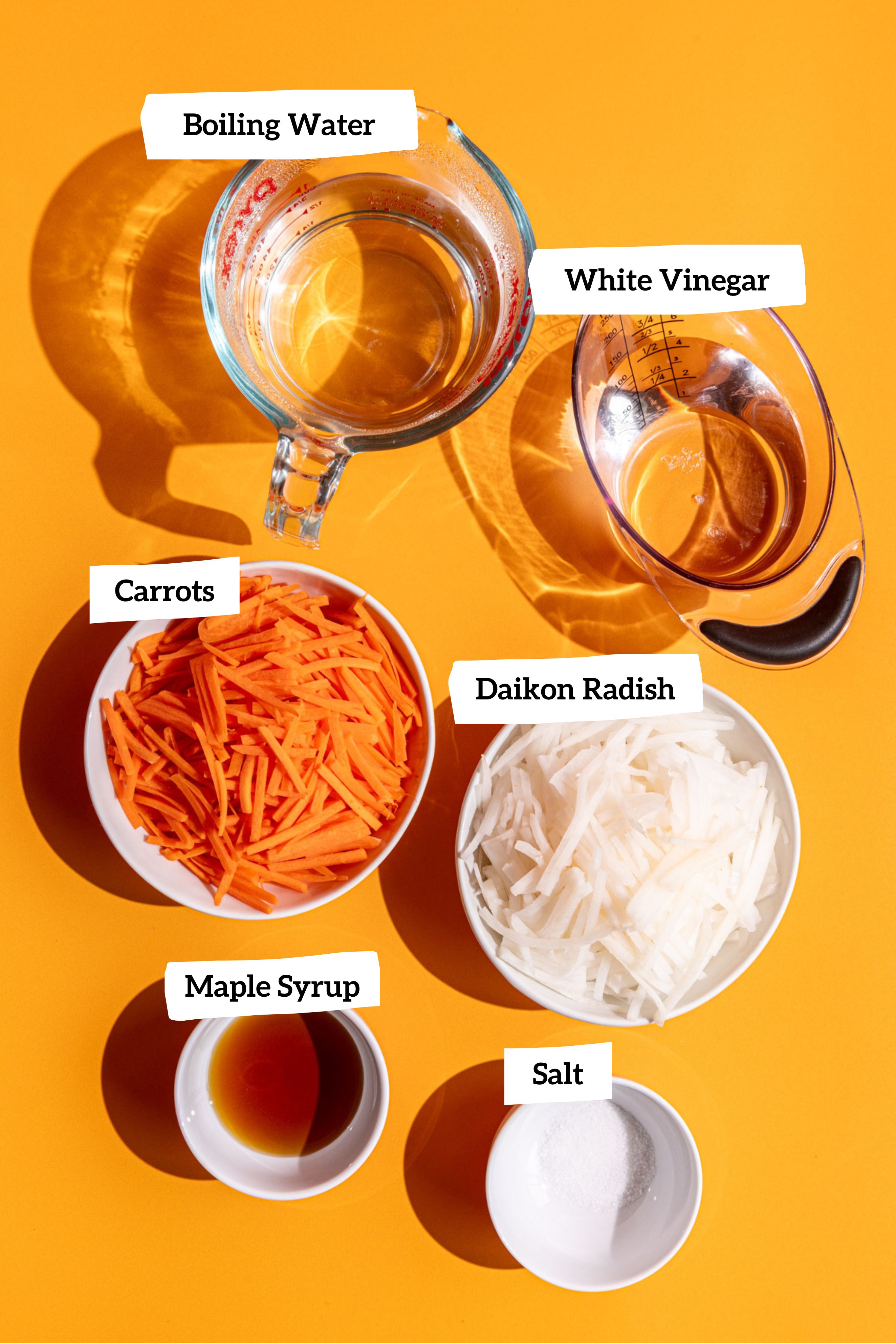 Tofu Banh Mi Pickle Ingredients