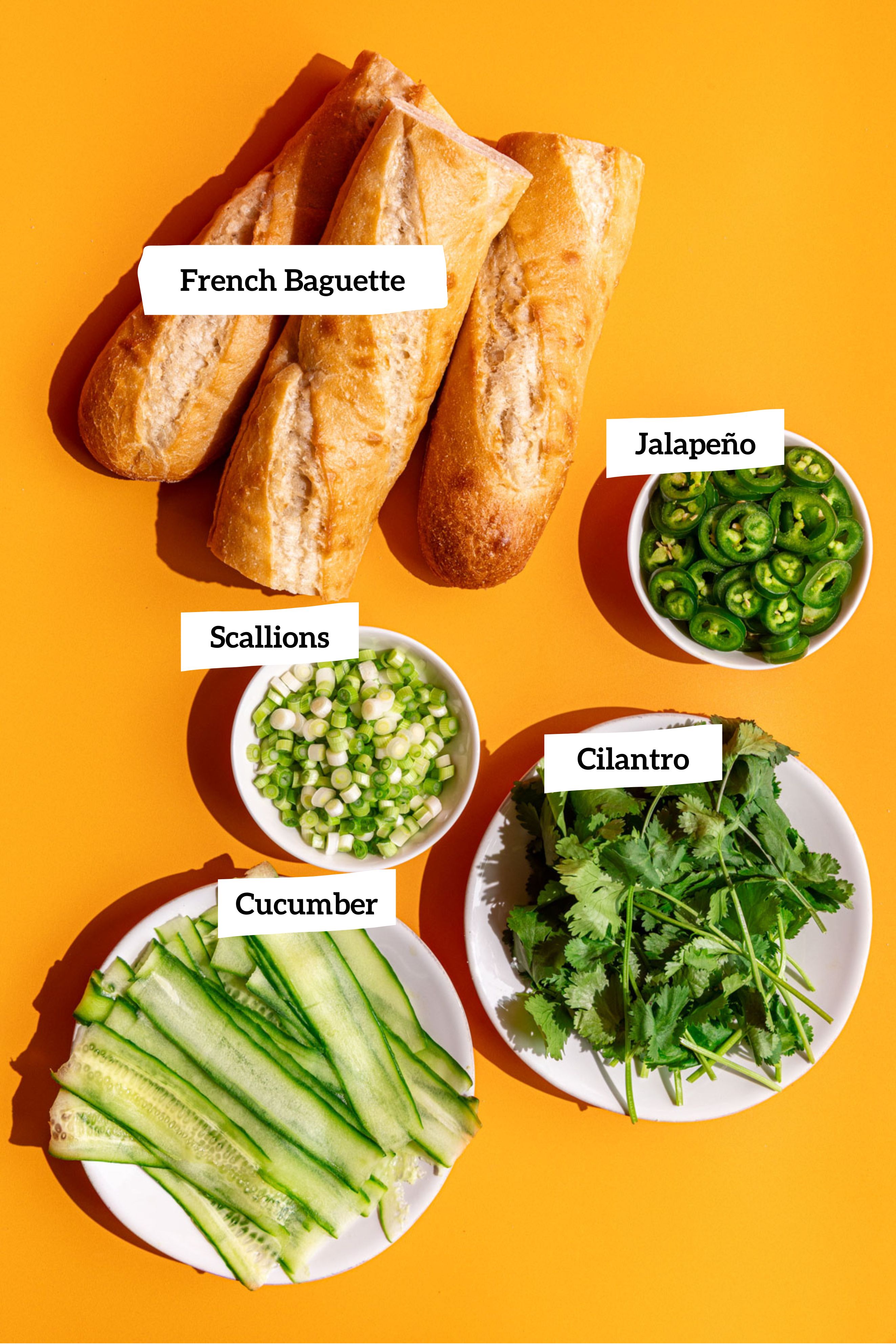 Tofu Banh Mi Sandwich ingredients