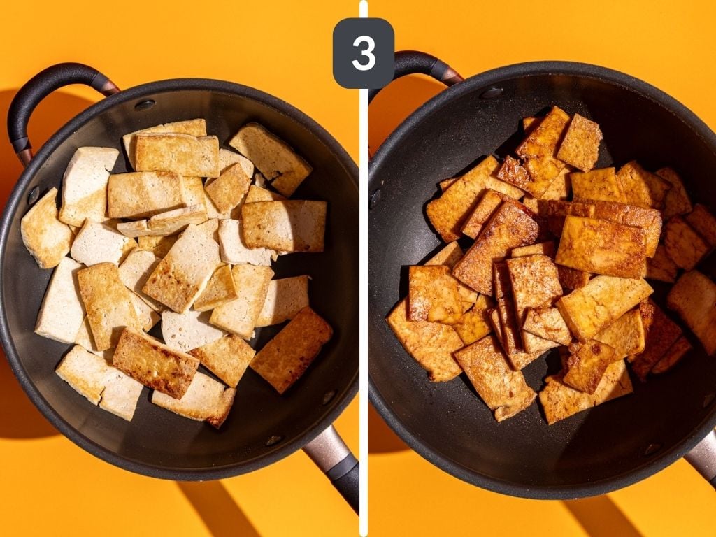 Tofu Banh Mi Step 3 - cook the tofu