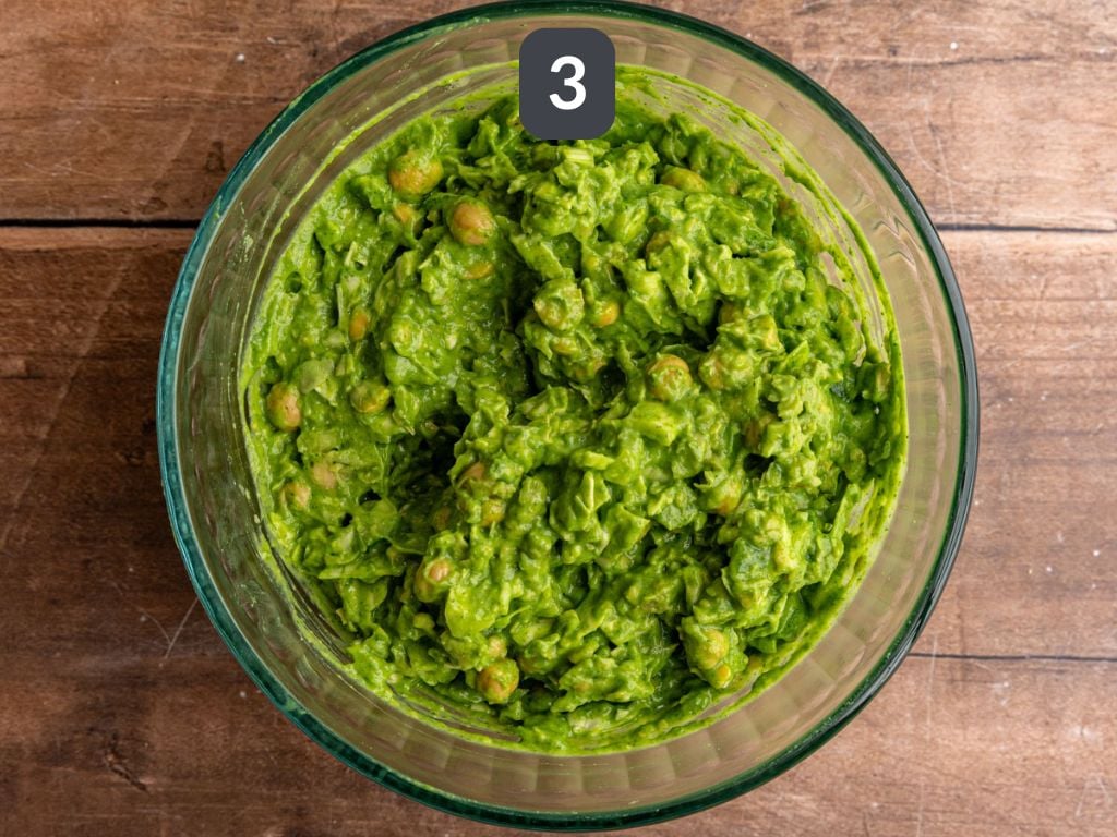 Green goddess chickpea salad step 3 - mix all the ingredients