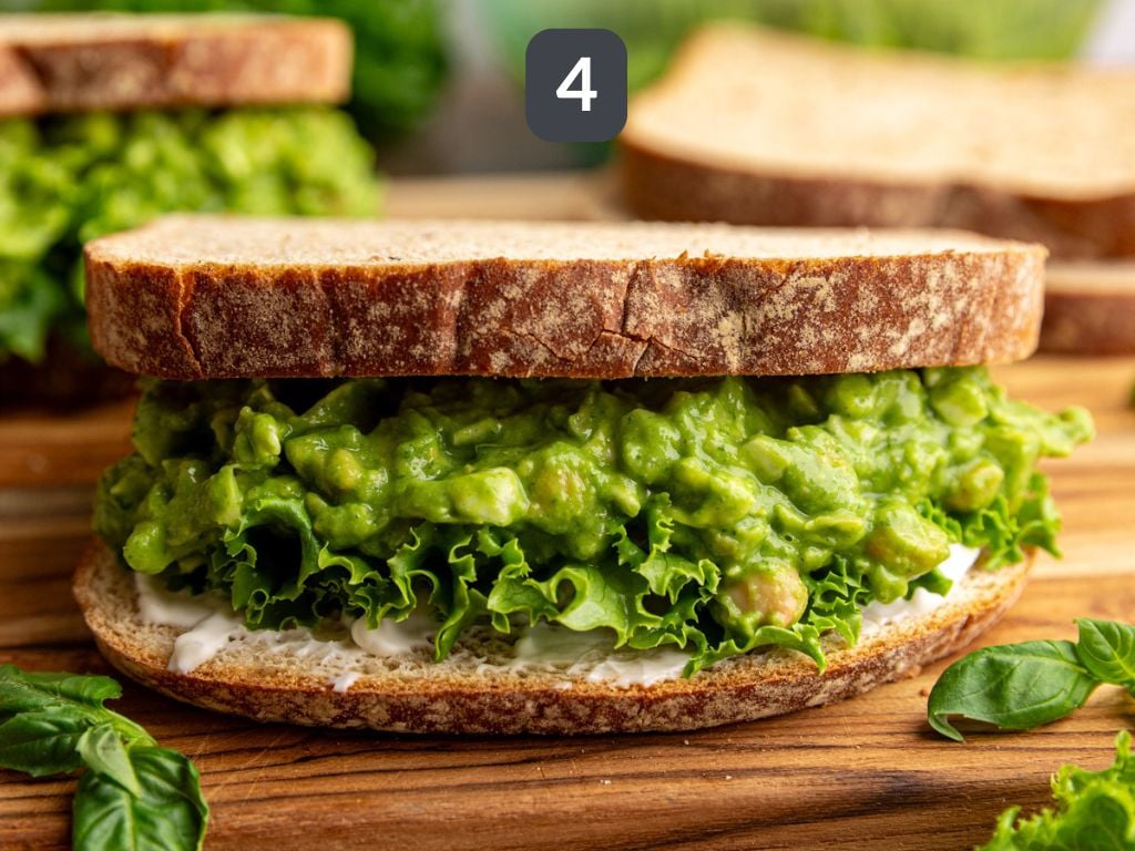 Green goddess chickpea salad step 4 - serve sandwich-style