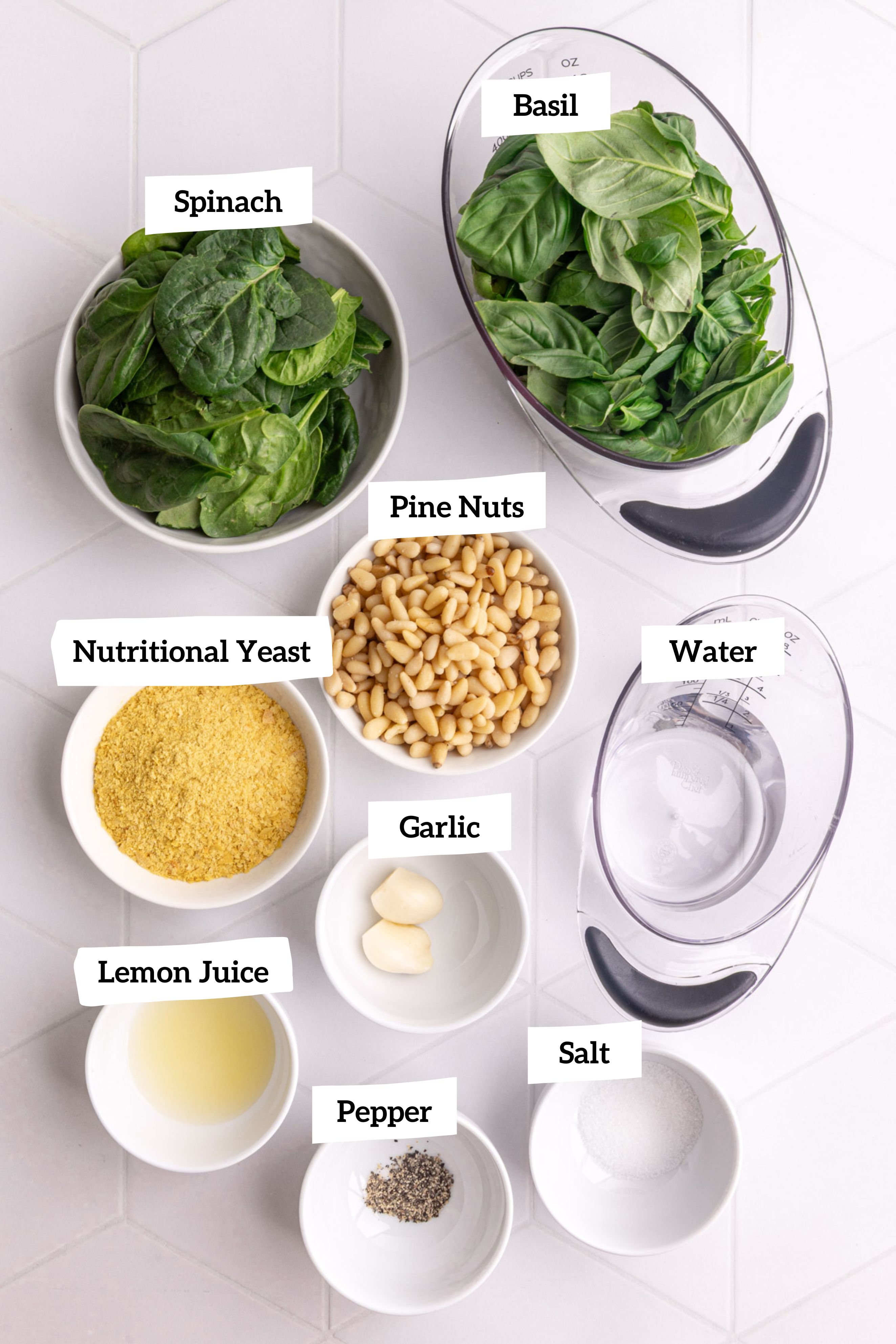 Vegan oil free pesto ingredients