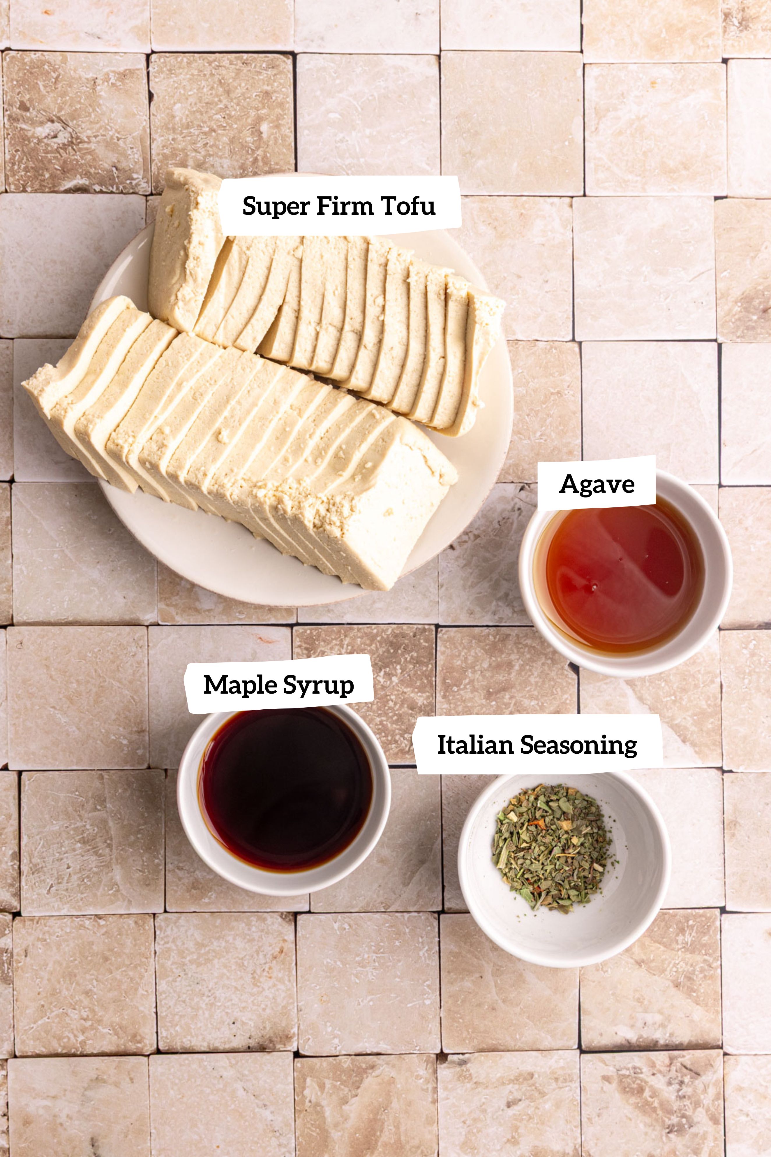 Vegan Pesto sandwich tofu ingredients.