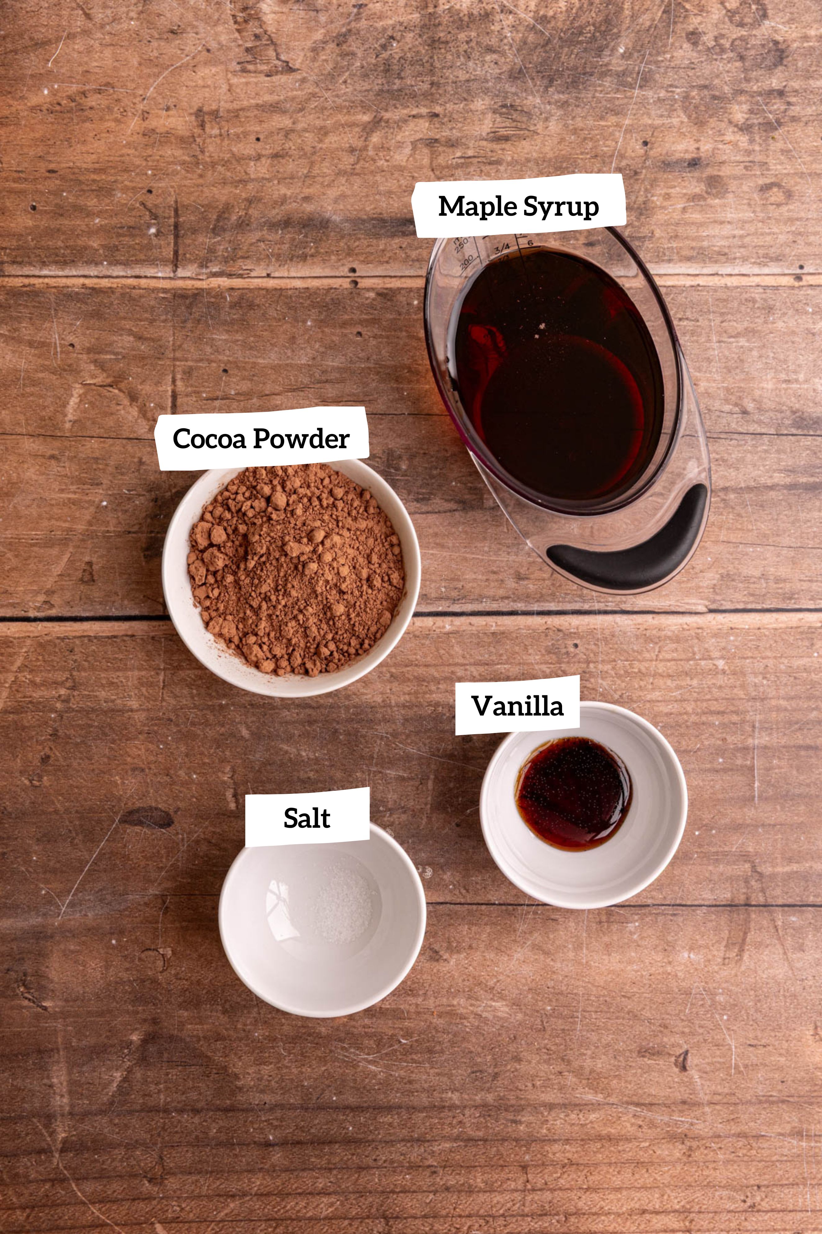 Maple Chocolate Syrup Ingredients