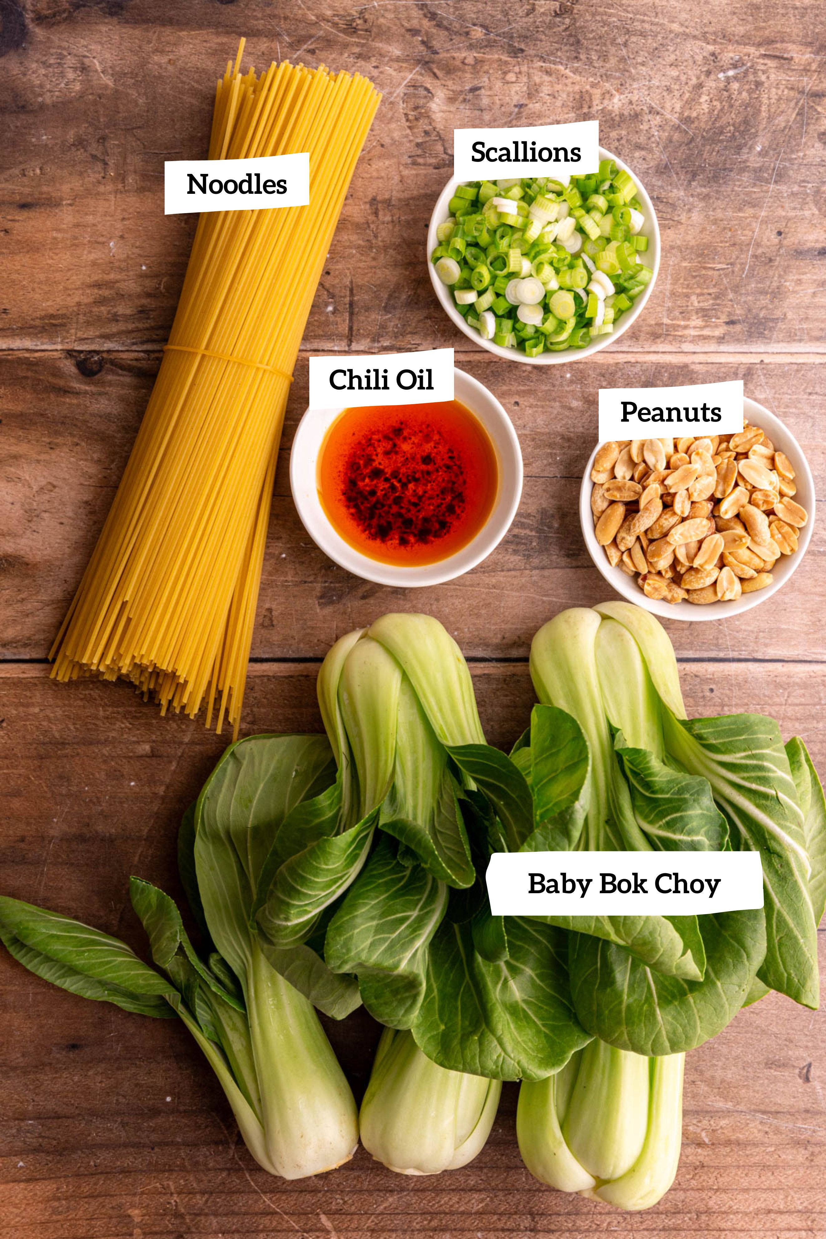 Vegan Dan Dan Noodles, noodles ingredients