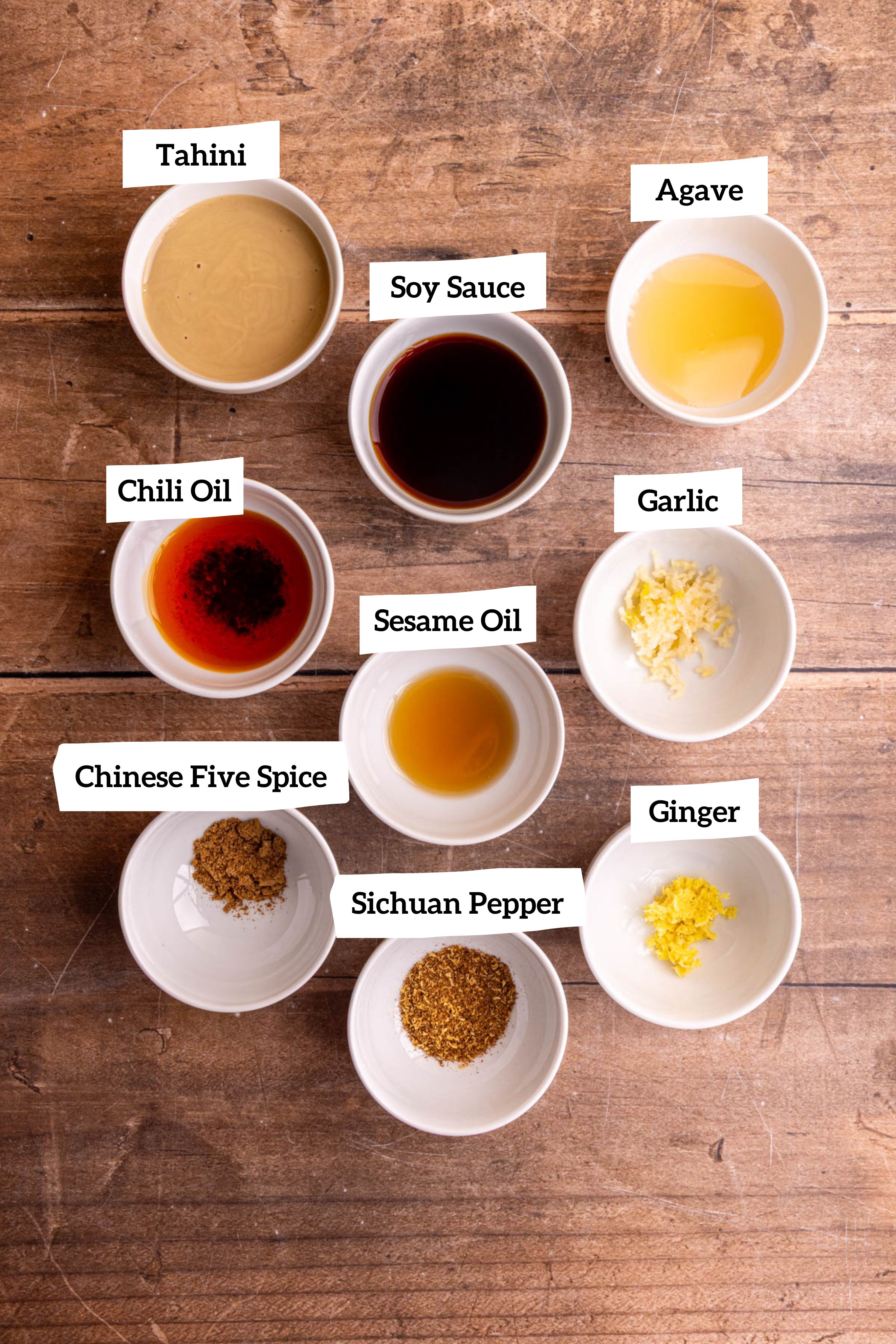 Vegan Dan Dan Noodles, sauce ingredients