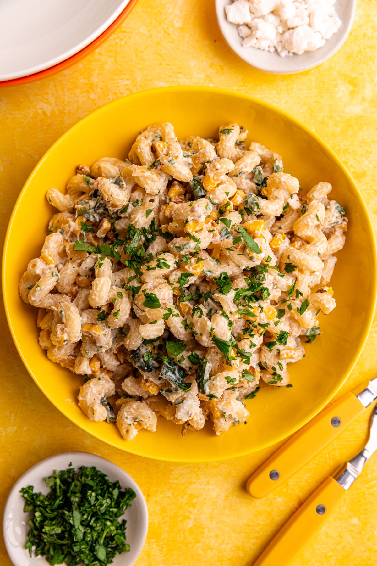 Vegan Elote Corn Pasta Salad - At Elizabeth's Table
