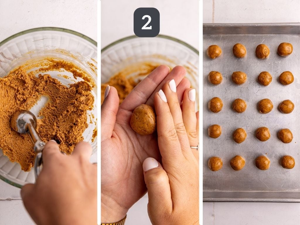 Vegan Buckeyes Step 2 - roll into balls