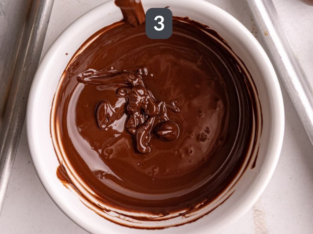 Vegan Buckeyes Step 3 - melt the chocolate