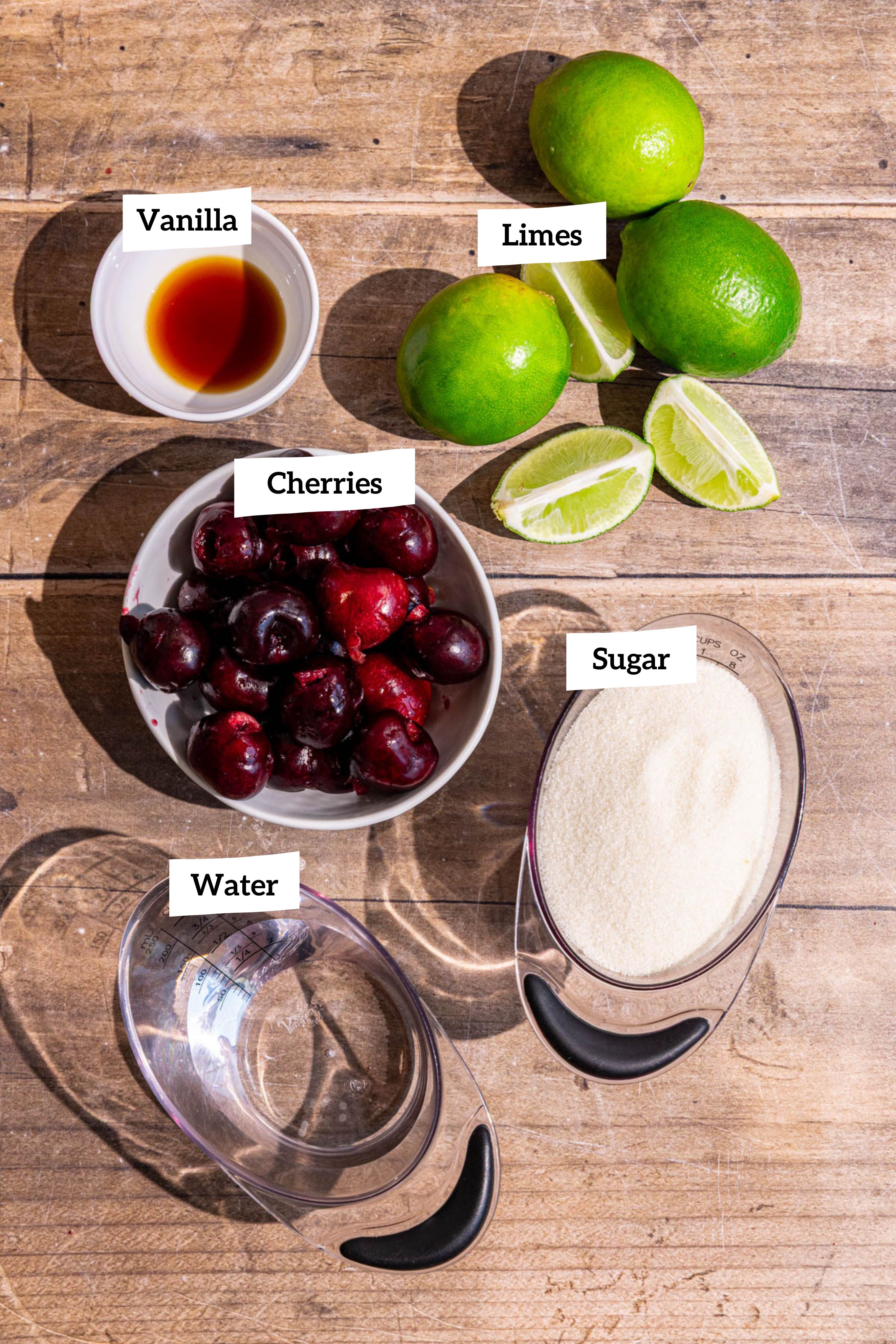 Cherry Limeade Syrup Ingredients