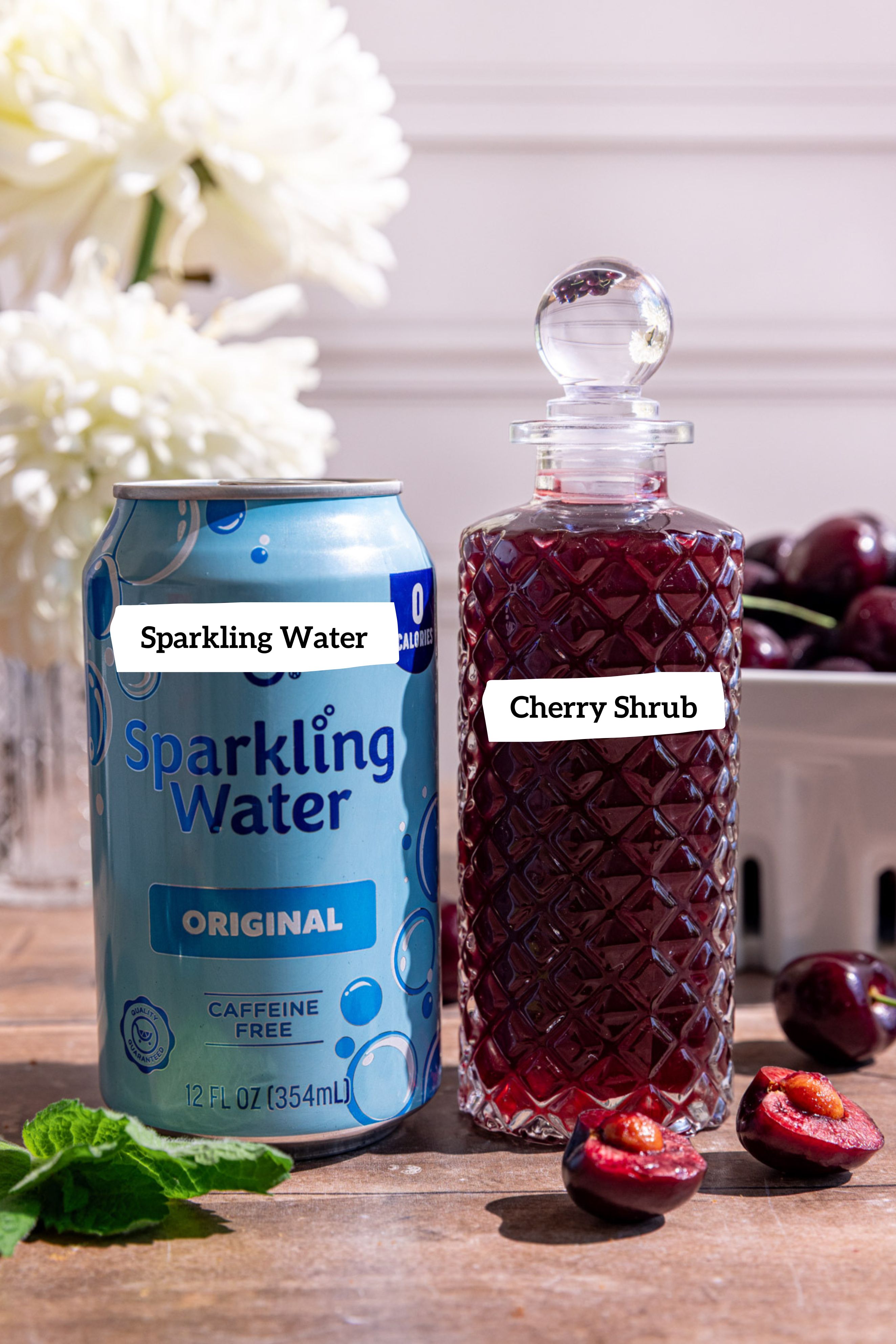 Cherry Shrub Mocktail Ingredients