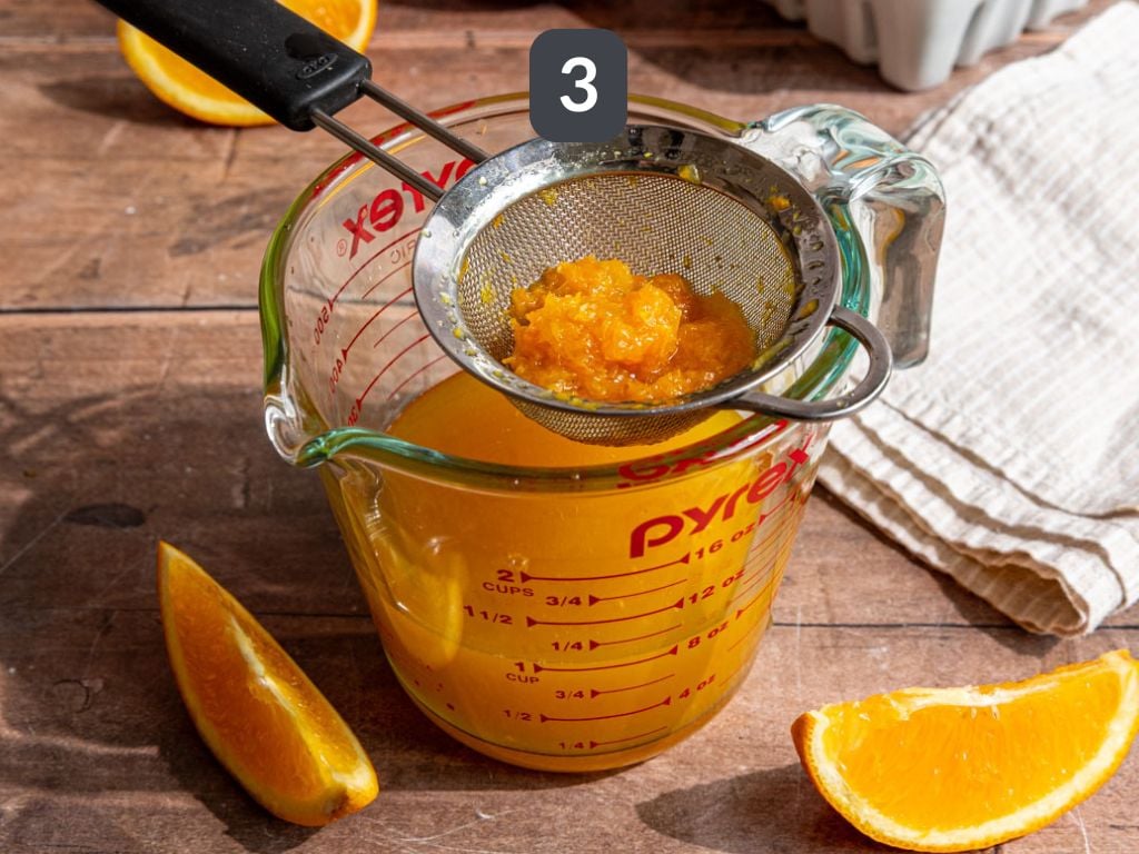 Orange Cream Soda Step 3 - strain.