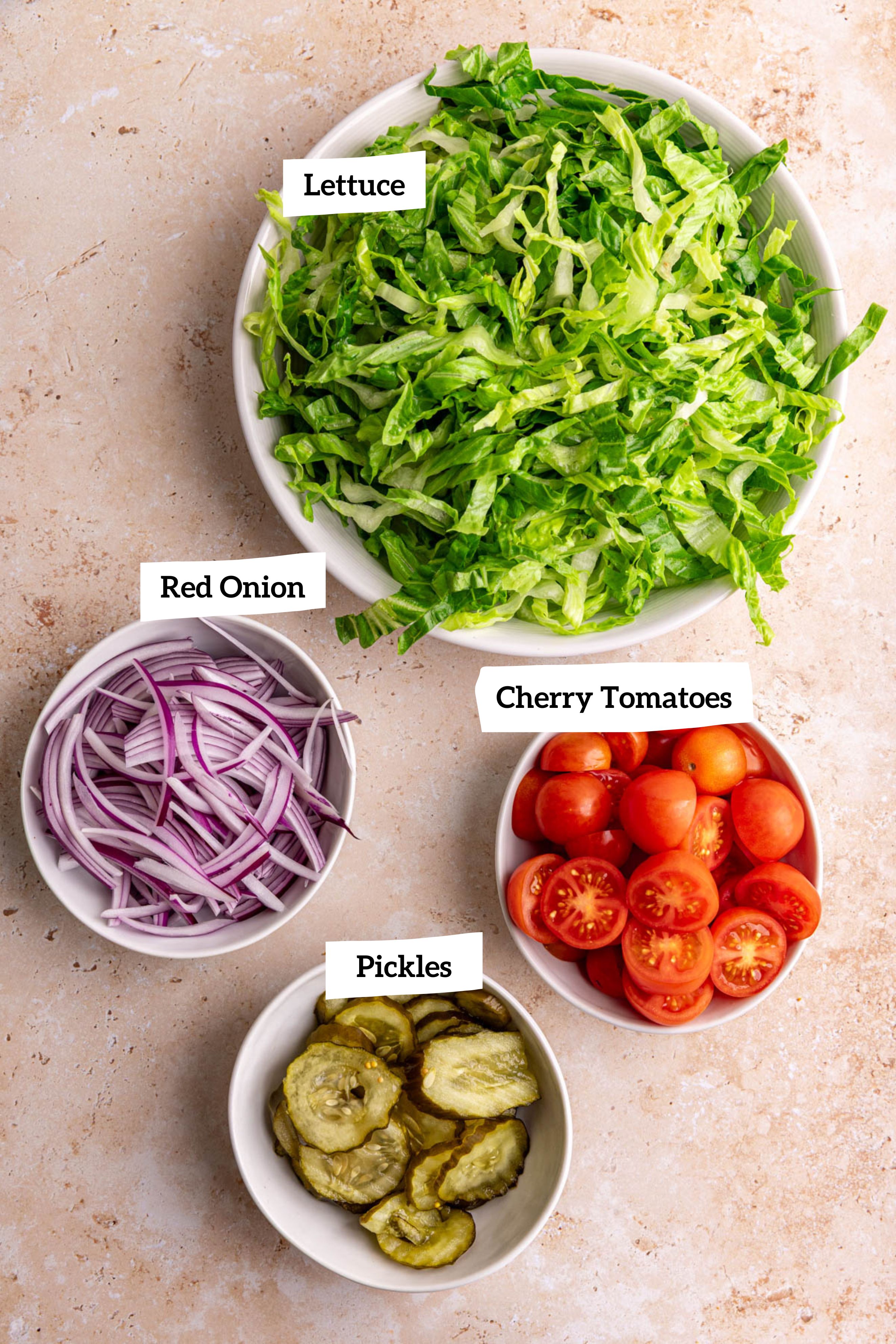 Vegan burger bowls veggies ingredients