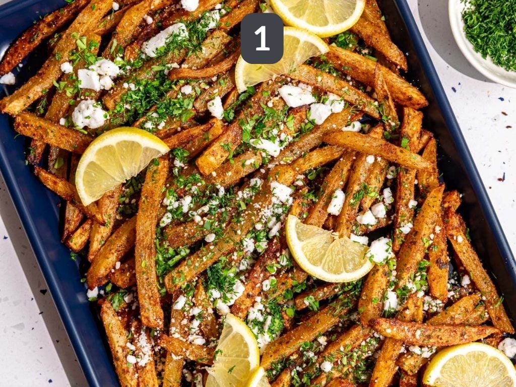 Vegan Gyros Step 1 - make the Greek fries.