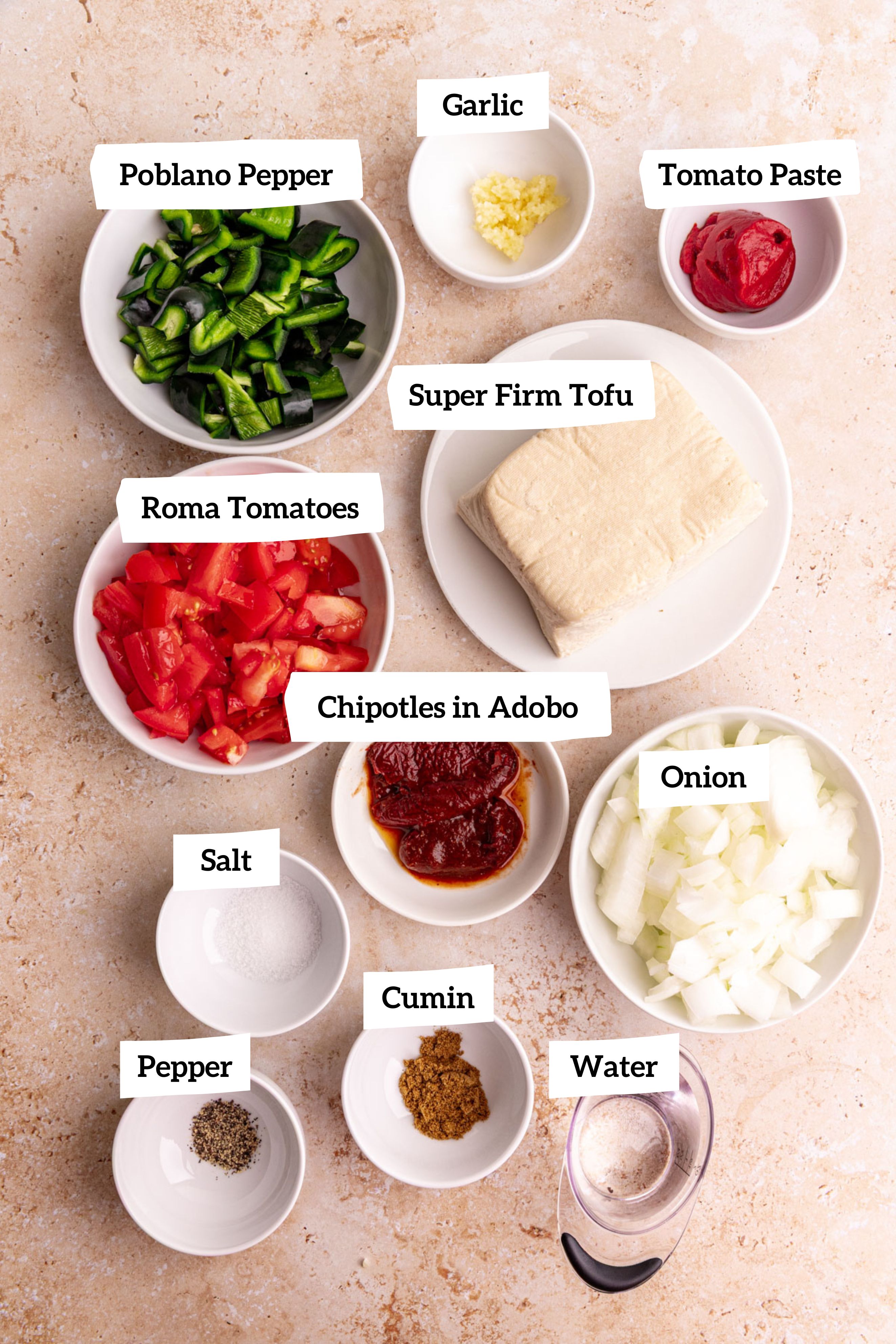 Homemade Sofritas Ingredients
