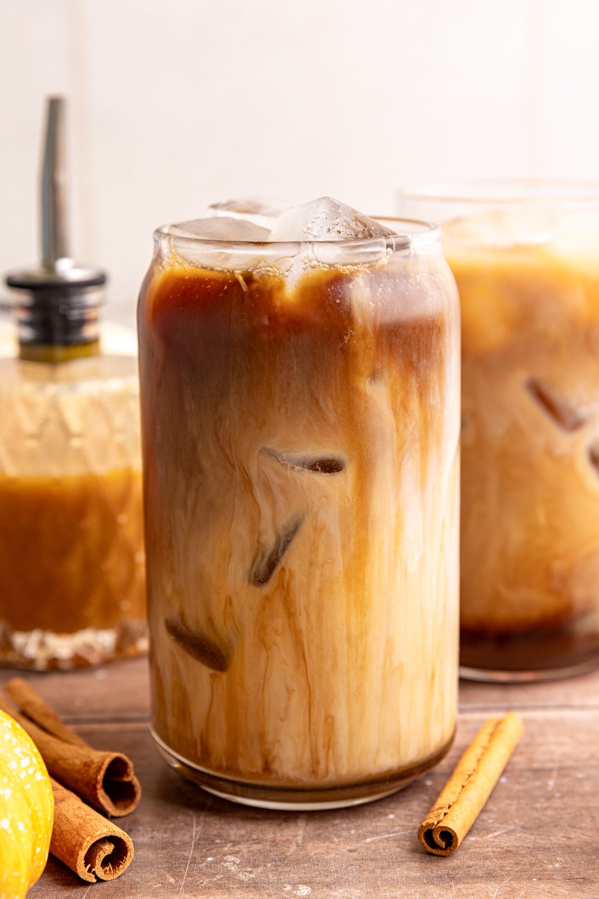 An iced Starbucks-Style Pumpkin Spice Latte.