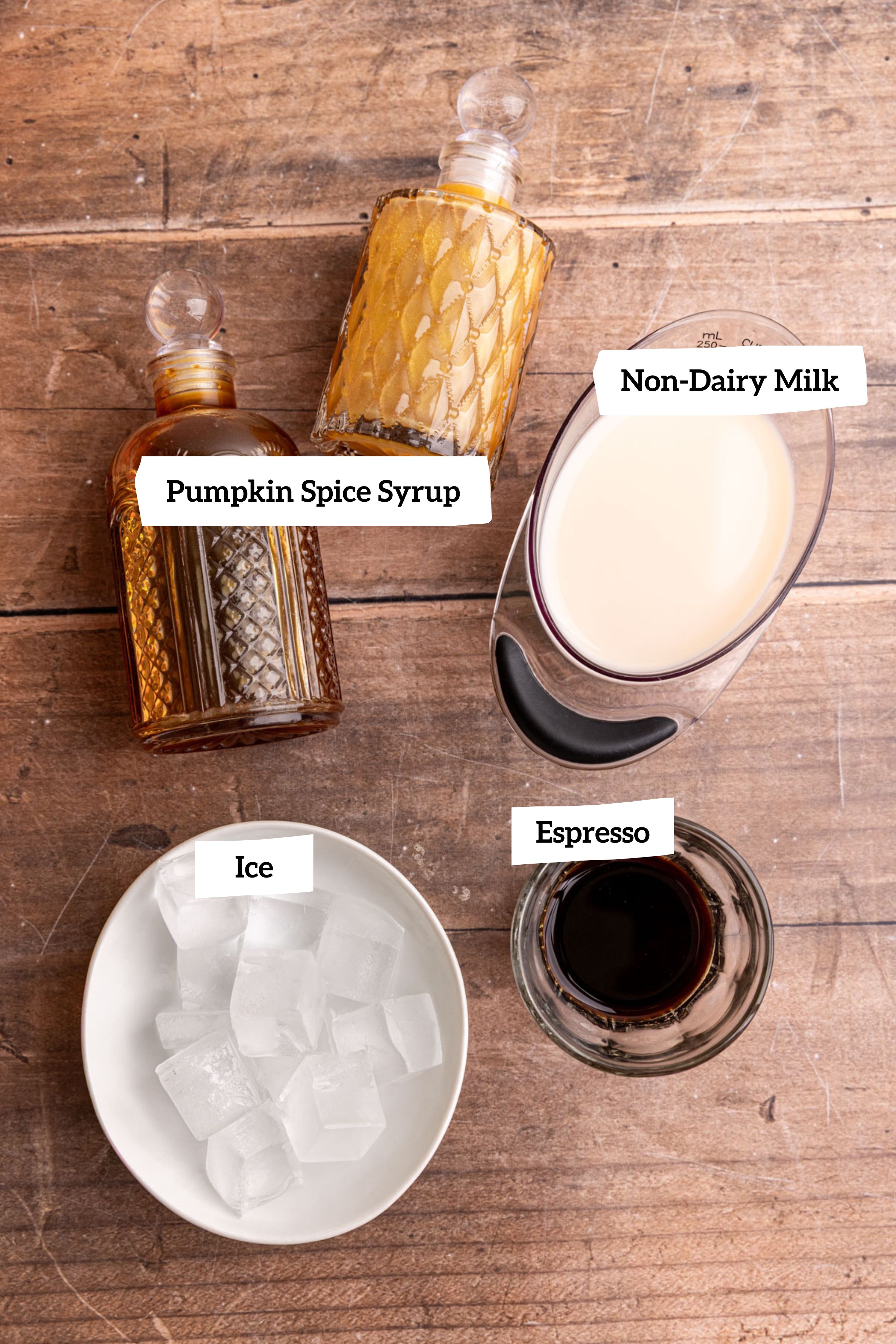 Starbucks-Style Pumpkin Spice Latte Ingredients