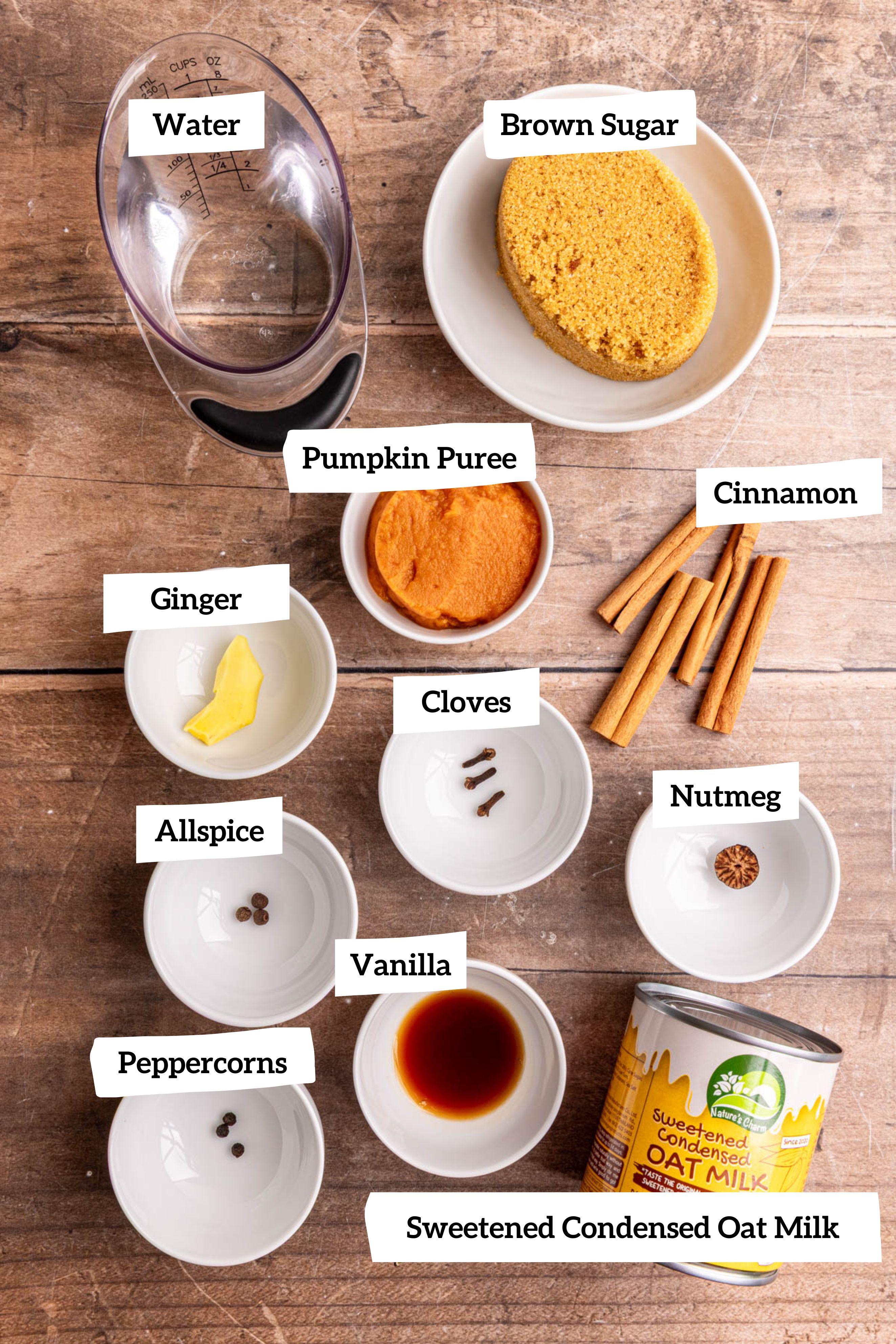 Starbucks-Style Pumpkin Spice Syrup Ingredients
