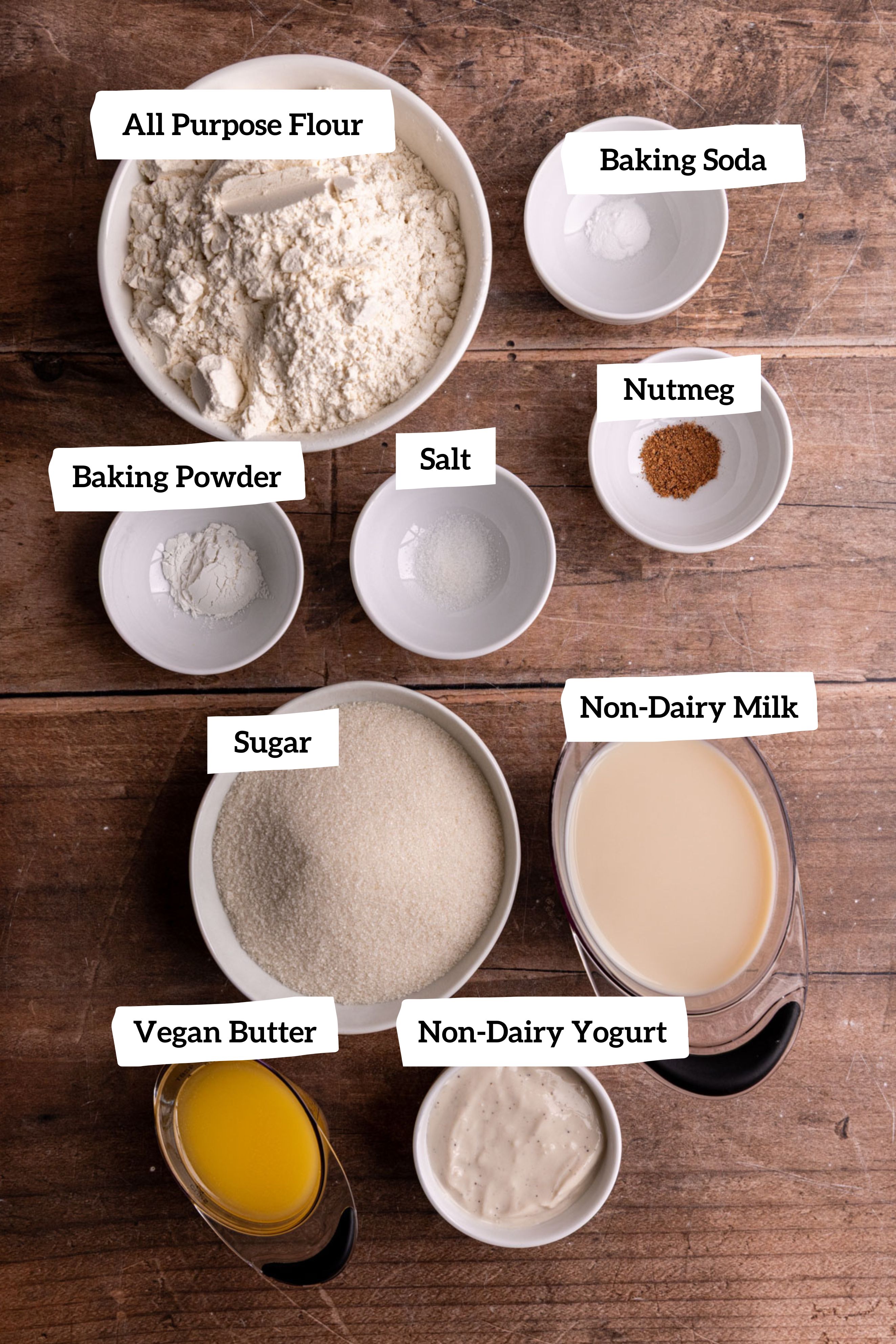 Vegan Cinnamon Sugar Cake Donuts Ingredients