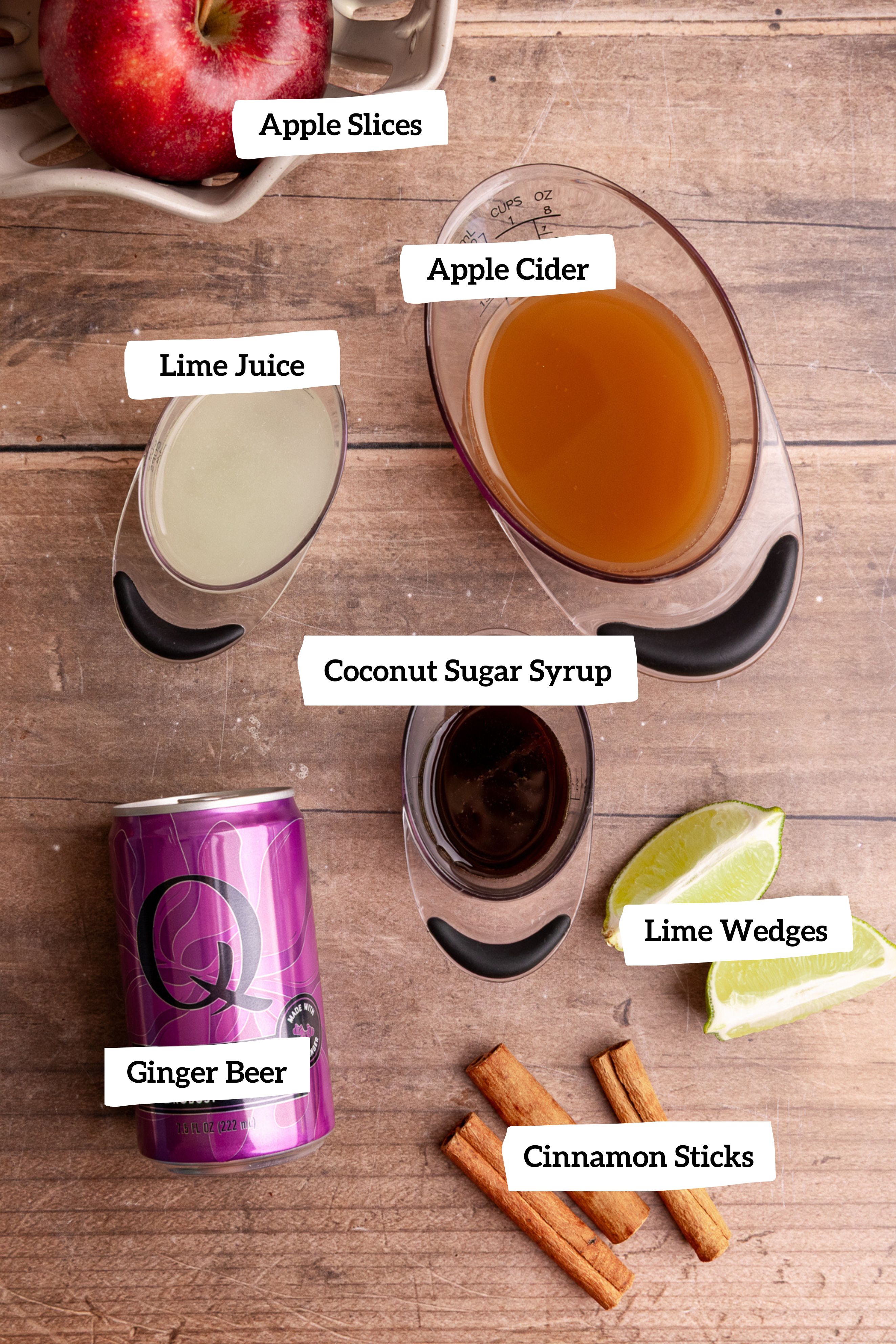 Caramel Apple Mule Mocktail Ingredients