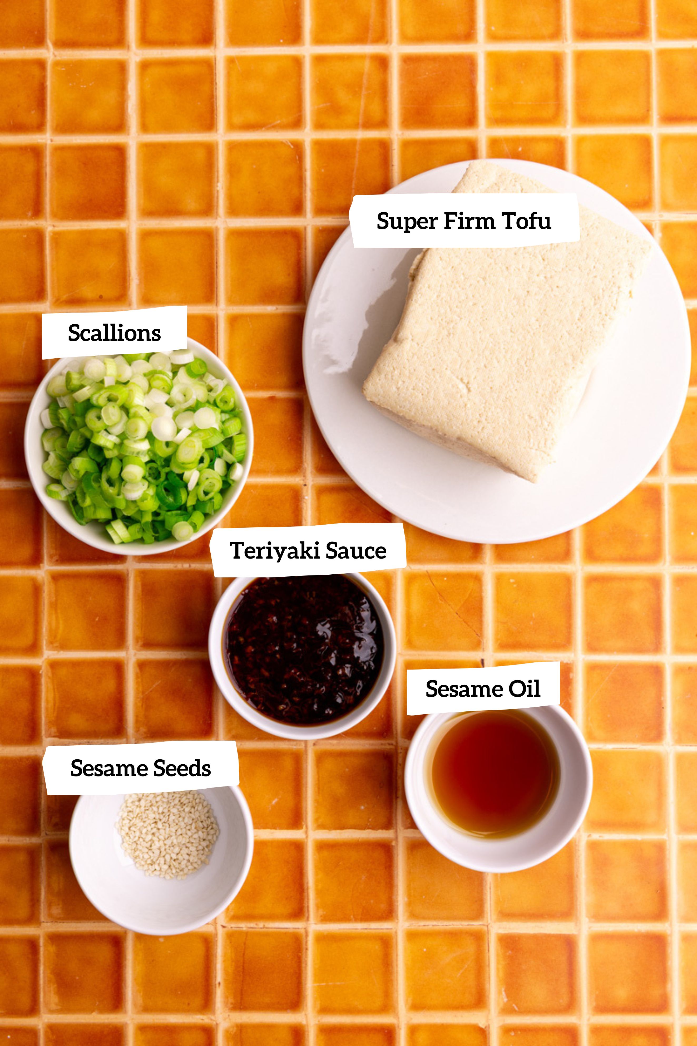 Bibibop style tofu ingredients