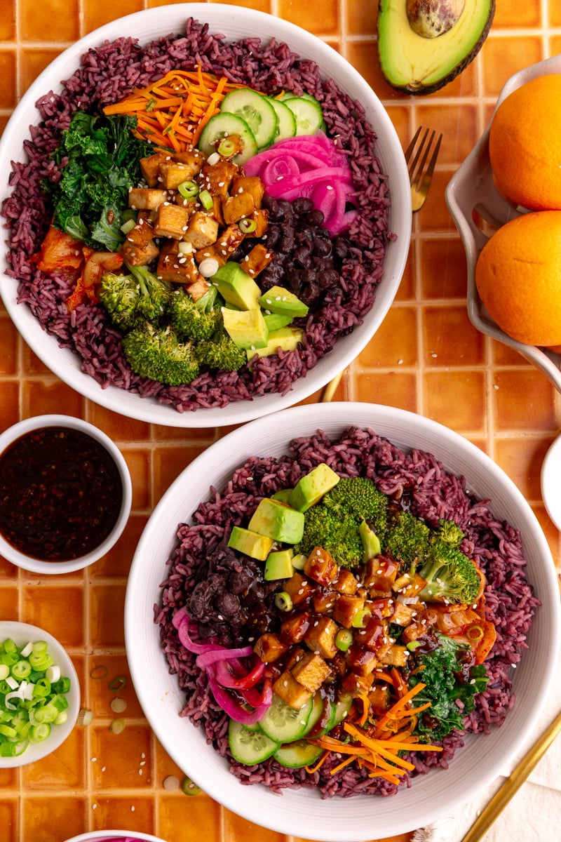 Two bibibop style bowls.