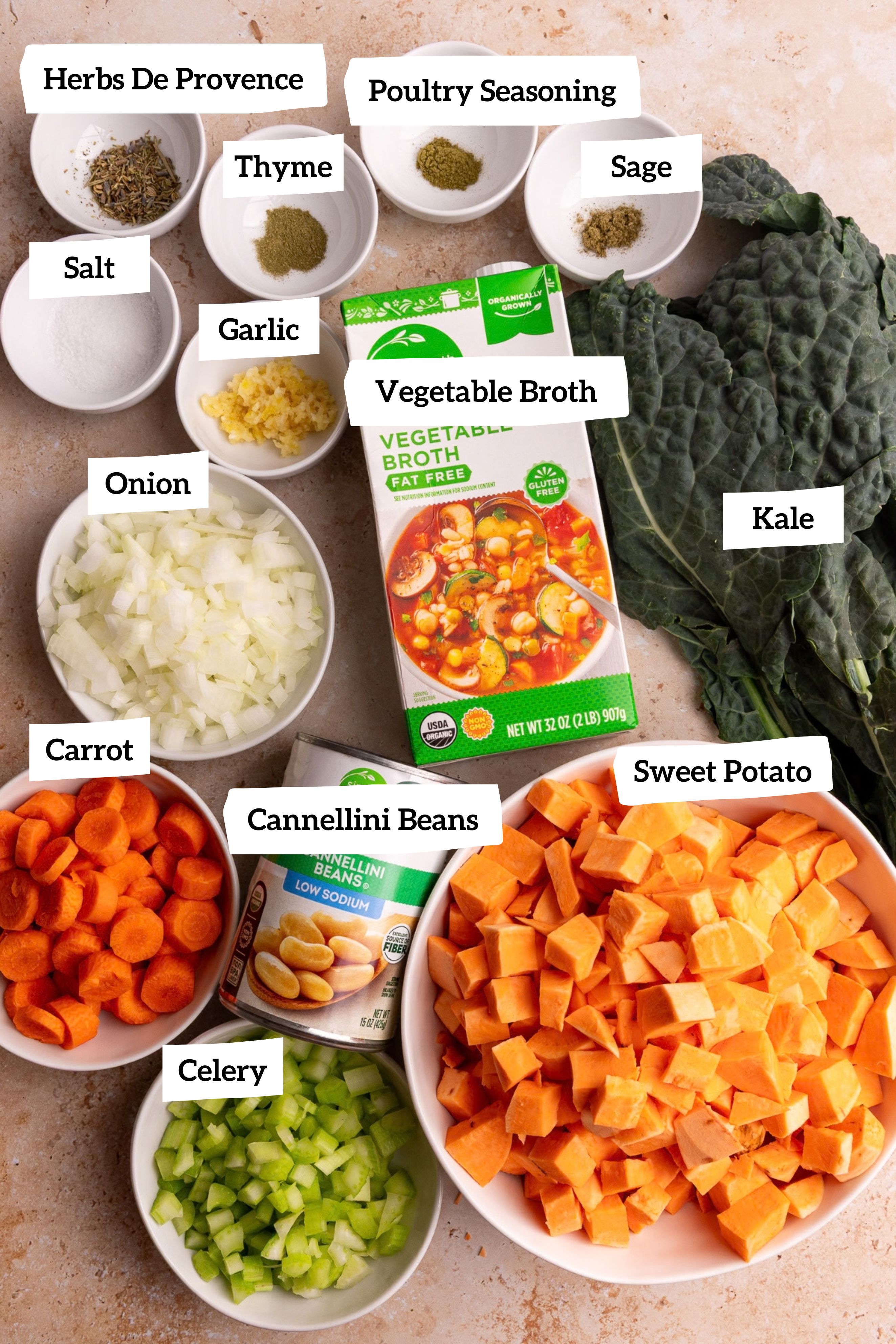 Vegan Harvest Vegetable Soup Ingredients
